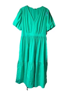 French Connection Puff Sleeve Tiered Maxi Mint Dress Size 2XL NWT - Picture 1 of 11