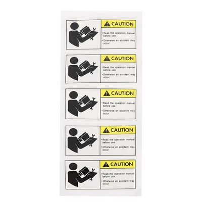 5 Pcs Safety Warning Sign Sticker Equipment Maintenance Caution Stickers - Image 1 of 4