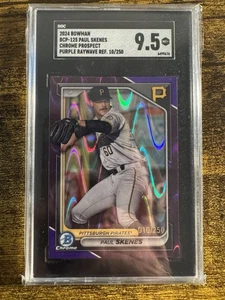 2024 Bowman - Chrome Prospects Paul Skenes #BCP-125 Purple Raywave SGC 9.5 - Bild 1 von 2
