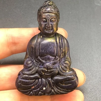 Colgante/Estatua China Púrpura Antiguo Jade Tallado *Buda* N56 Foto 1 de 4