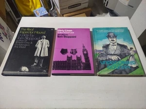 3 TOM STOPPARD HC PLAY BOOKS: THE REAL INSPECTOR HOUND/DIRTY LINEN/UNDISCOVERED - Picture 1 of 21