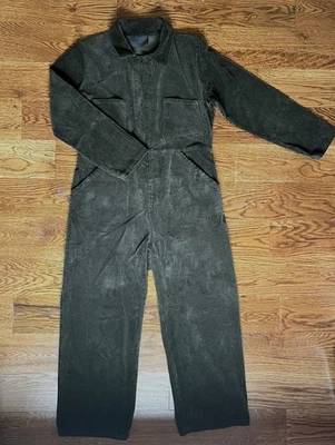 Комбинезон No.6 Store оливковый зеленый вельветовый с пятью карманами на молнии. Staple Of The Brand - Изображение 1 из 3