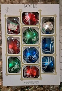 Vintage Weihnachtsschmuck. Kugeln, Glas. 10er SET. 2 1/4".  - Bild 1 von 6