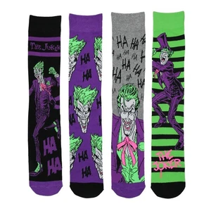 Paquete de 4 calcetines tobilleros Joker con licencia oficial calzado suave calcetín - Imagen 1 de 4