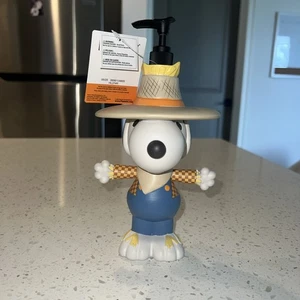 Dispensador de loción de jabón de resina de espantapájaros Peanuts Snoopy Fall NUEVO - Imagen 1 de 5