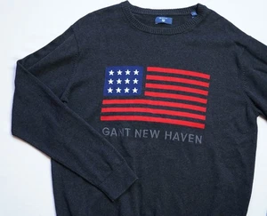 GANT O1 Flag Knit Jumper mens Crew Sweater Pullover top size L Large 8000002 - Picture 1 of 7