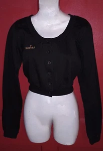 Pantalones de mezclilla Betsey Johnson de colección de los 90 negros de algodón talla L nuevos con etiquetas - Imagen 1 de 8