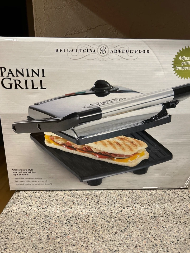 Prensa Parrilla Bella Cucina SW21 Artful Food Panini Nueva en Caja Foto 1 de 1