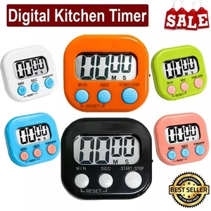Magnetic LCD Digital Timer Kitchen Cooking Timer Loud Alarm Battery Excluded UK - Picture 1 of 13