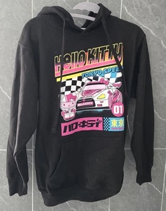 Sudadera con Capucha Sanrio Hello Kitty And Friends Negra Tokyo Speed Car XS Nueva con Etiquetas - Imagen 1 de 3