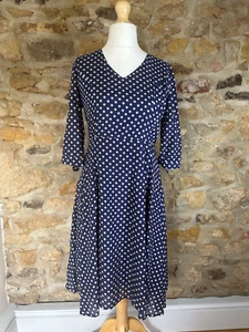 Max Mara 100% Silk Polka Dot Dress - Picture 1 of 8