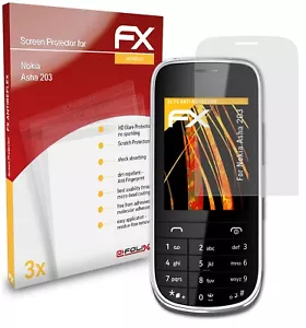 atFoliX 3x Screen Protection Film for Nokia Asha 203 matt&shockproof - Picture 1 of 9