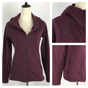 ATHLETA Womens sz Small Zip Pocket Shoulder Insert Thumbholes Active Hood Jacket - Picture 1 of 15