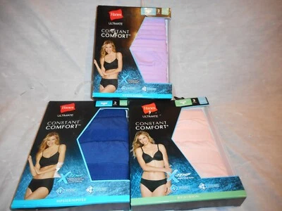 Hanes 3 Pk BIKINIS AND HIPSTERS Panty  5/S & 8/XL SOLD Separately - Image 1 of 4