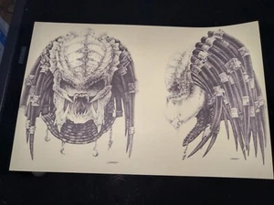 Arte conceptual de película depredador impresión alienígena accesorios de terror bocetos carteles F1 - Imagen 1 de 3