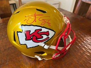 Travis Kelce Signed Kansas City Chiefs Full Size Helmet Fanatics Autographed - Picture 1 of 10