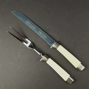 Vintage Regent Sheffield The Miracle Worker Stainless Knife and Fork Serving Set - Picture 1 of 5
