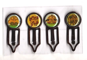 BEEP BEEP HONK HONK (4) Antique Copper Clips HANDMADE scrapbooks crafts books - Picture 1 of 1