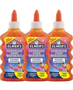 Elmer’s PVA Glitter Glue | Orange | 177 ml | Washable, Kid-Friendly and No Run - Picture 1 of 14