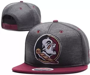 FLORIDA STATE SEMINOLE HAT FSU NCAA CAP FLAT BILL SNAPBACK ADJUSTABLE HEADWEAR - Picture 1 of 1