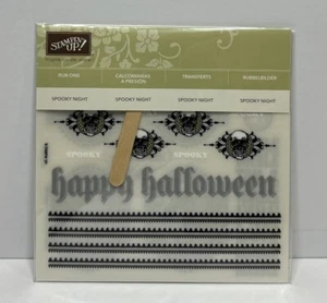 Stampin Up Rub Ons Spooky Night Halloween Trasferimenti Confezione da 10 Spedizione Gratuita! - Foto 1 di 4