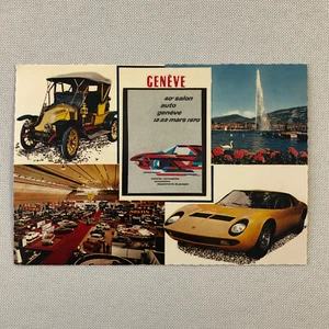 Geneva Auto Salon Postcard Post Card Lamborghini Miura + 1970 - Picture 1 of 9