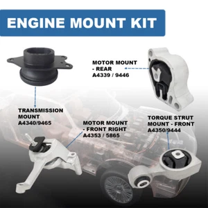 For Nissan Altima 2007-2016 L4 2.5L Auto CVT Engine Motor Transmission Mount Kit - Picture 1 of 11