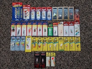 50 Panther Martin Rooster Acme Phoebe Blue Fox Dardevle Mepps Fishing Lures Lot - Picture 1 of 5