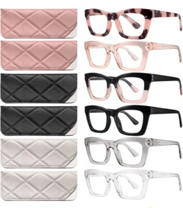 CCVOO 6er Pack Oprah Style Lesebrille für Damen Blaulicht blockierende Computer - Bild 1 von 9
