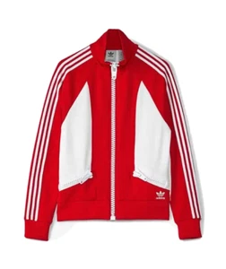 [HY1812] Adidas Men's Jeremy Scott Big Zip Vivid Red White Track Jacket *NEW* - Picture 1 of 6
