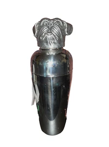 Seltener Terrier Langhaar Hund Cocktail Martini Shaker Edelstahl Giftland - Bild 1 von 10