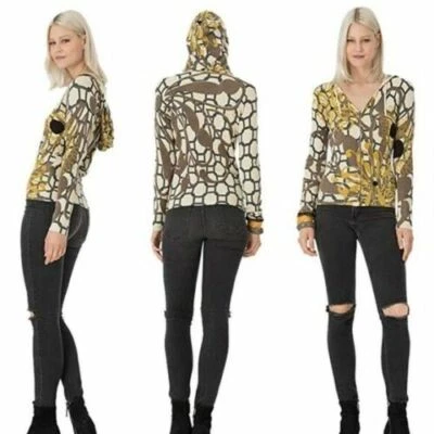 Nueva sudadera con capucha Vertigo Paris Mostaza Lagenlook cuello en V para mujer talla M Foto 1 de 4