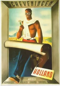 Original vintage poster SCHEVENINGEN ATLANTIC BEACH 1949 - Picture 1 of 1