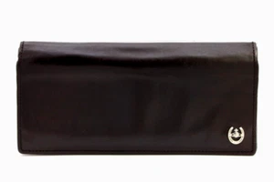 Vivienne-Westwood Long Wallet Bifold Purse Orb Leather Dark Brown Authentic - Picture 1 of 16