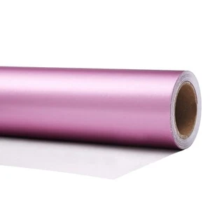Pink Metallic Wrapping Paper Mini Rolls Solid Matte 17" X 33' Graduation - Picture 1 of 7