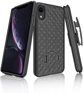 WizGear iPhone XR Holster, Shell Holster Case with Kick-Stand and Belt Clip - Picture 1 of 7