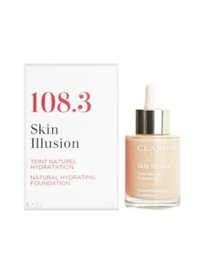 Clarins Skin Illusion Natural Hydrating Foundation 1 OZ - CHOOSE YOUR SHADE - Picture 1 of 12