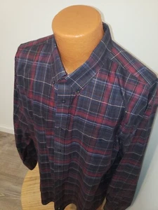 (XXL) Camicia elegante uomo Nordstrom Smart Care nera rossa a quadri vestibilità tradizionale - Foto 1 di 5