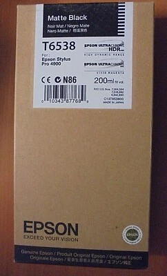 EPSON T6538 Tintenpatrone matt schwarz f. Stylus Pro 4900 - Bild 1 von 2
