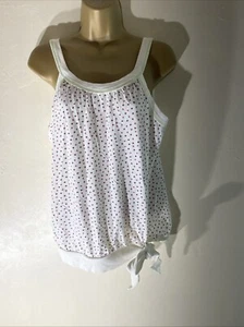 Womens Red Herring Uk 16 Ivory Mix Ditsy Flower Sleeveless Jersey Camisole Vest - Picture 1 of 6