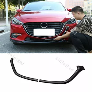 2pcs ABS black Front bumper grille frame trim cover For Mazda 3 Axela 2017-2018 - Picture 1 of 6