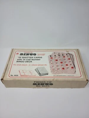 25 Finger Tip Shutter Slide Card Bingo Set & 75  Calling Cards Regal 9225  - Image 1 of 4