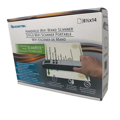 Pandigital Handheld Wand Scanner Red S8X1103RD with WiFi Scan White Tested LN - Image 1 of 4