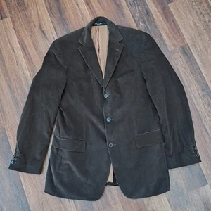 Hugo Boss Corduroy Blazer Mens 40R Brown Sport Coat Suit Jacket Cotton USA Made - Picture 1 of 13