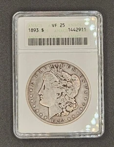 1893 Morgan Dollar | ANACS VF25 - Picture 1 of 4