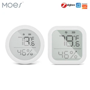 MOES ZigBee Smart Temperature Humidity Sensor Thermometer Detector LCD Monitor - Foto 1 di 16