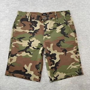 Pantalones Cortos Camuflados RVCA Para Hombres 32 Chino Americano Hasta la Rodilla Ejército Bosque Patinador - Imagen 1 de 13