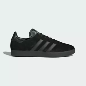 Size 10- Adidas Men’s Gazelle Shoes, Black. - Picture 1 of 5