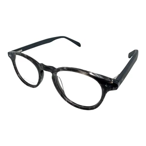 Eyeglasses Frames Unisex Round Gray Havana Acetate 45-20-145 Demo-Lens Trendy - Picture 1 of 6