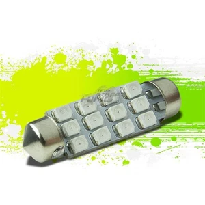 12 SMD 12SMD 39MM COLOR ÁMBAR 3528 5050 LED INTERIOR CÚPULA/MAPA LÁMPARA BOMBILLA - Imagen 1 de 1